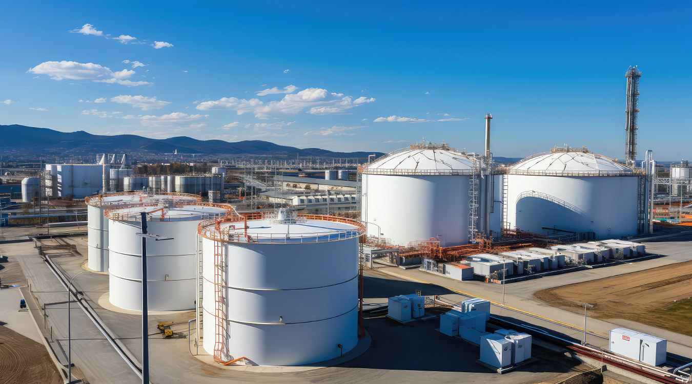 Natural Gas Tank. Large vessels