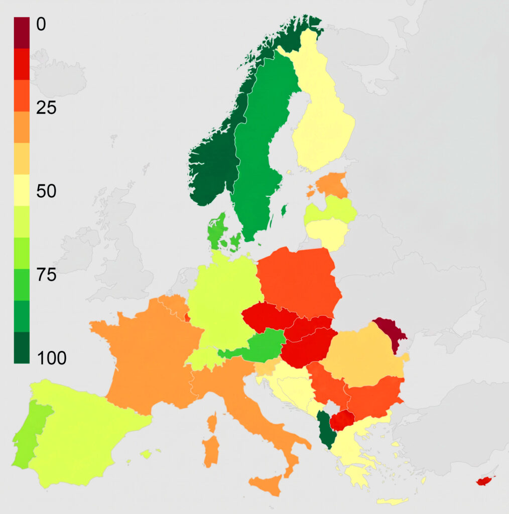 Europakarte Erneuerbare