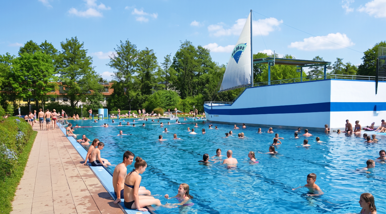 faMos mit vielen Badegästen